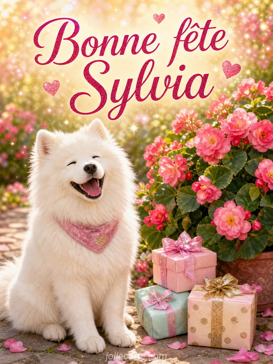 Carte bonne fĂȘte Sylvia