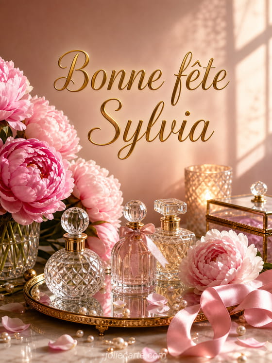 Carte bonne fĂȘte Sylvia