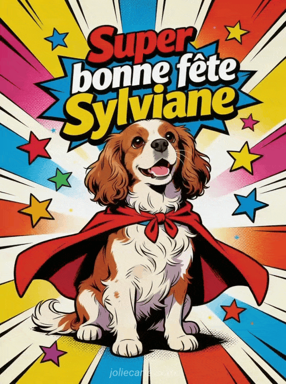 Bonne fête Sylviane - Sylviane gif bonne fete gratuit