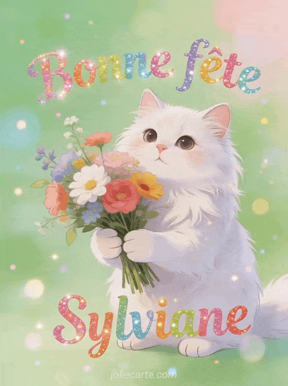 Bonne fête Sylviane - Sylviane gif bonne fete