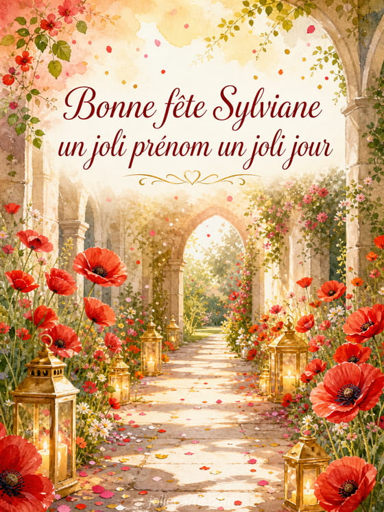Carte bonne fête Sylviane