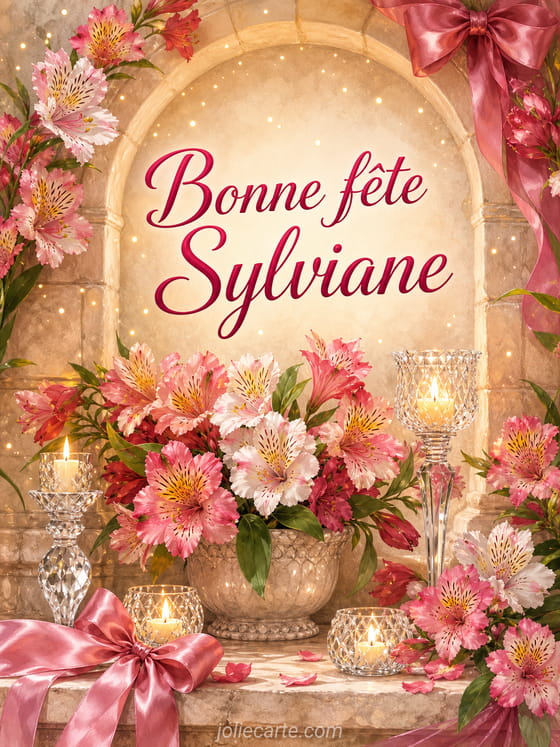 Carte bonne fête Sylviane