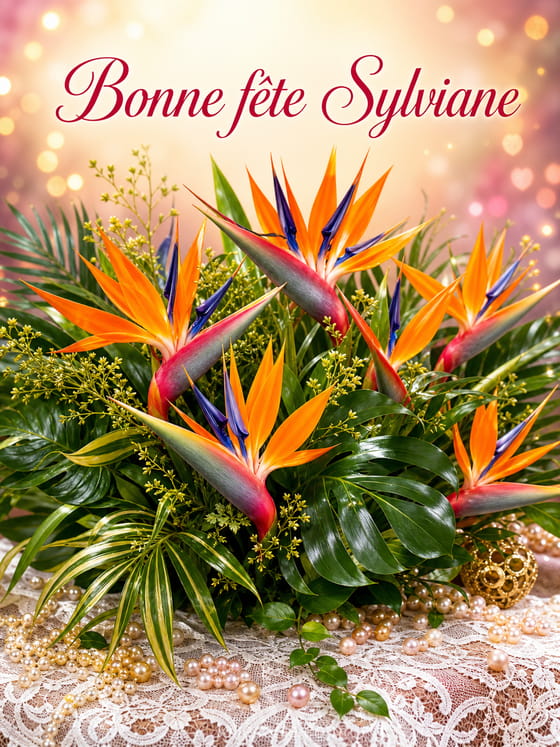 Carte bonne fête Sylviane
