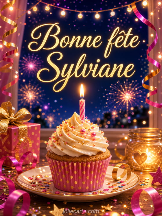 Carte bonne fête Sylviane