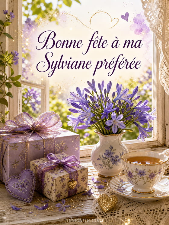Carte bonne fête Sylviane
