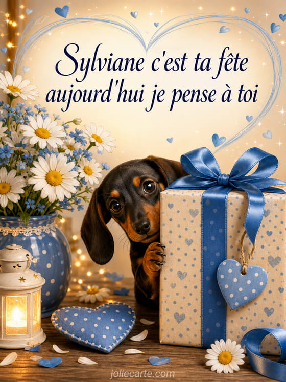Carte bonne fête Sylviane
