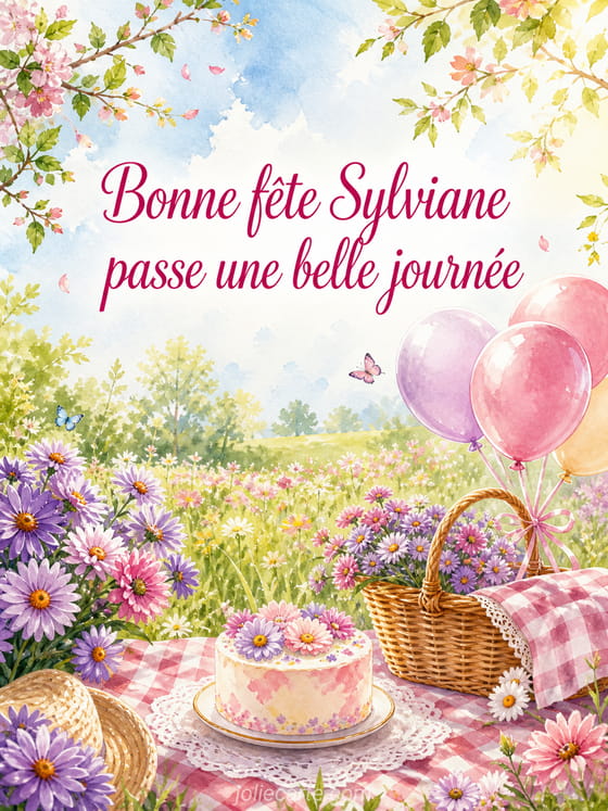 Carte bonne fête Sylviane