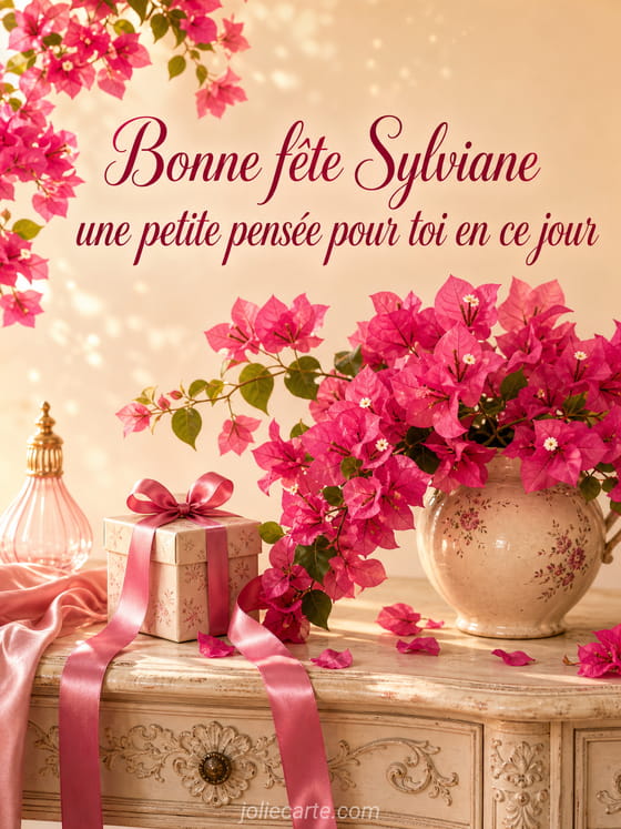 Carte bonne fête Sylviane