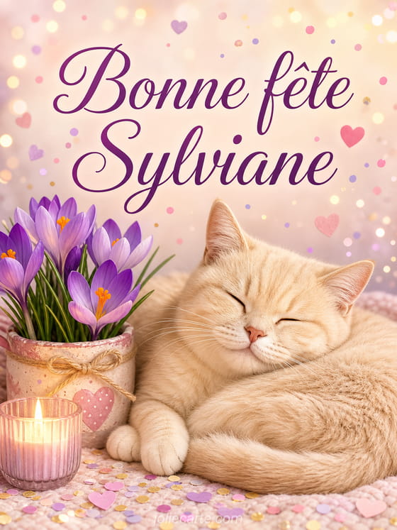 Carte bonne fête Sylviane