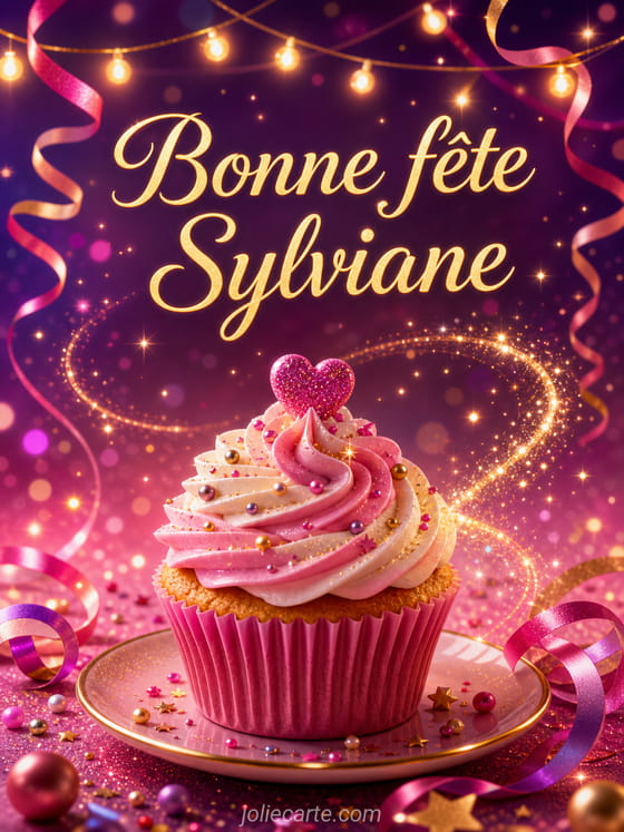 Carte bonne fête Sylviane