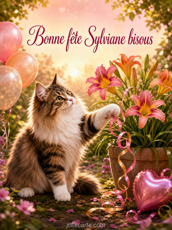 Carte bonne fête Sylviane