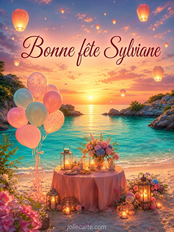 Carte bonne fête Sylviane