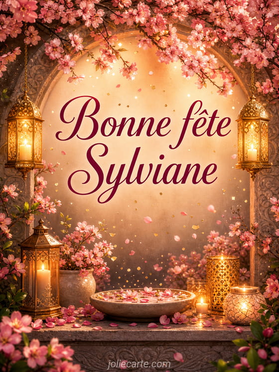 Carte bonne fête Sylviane