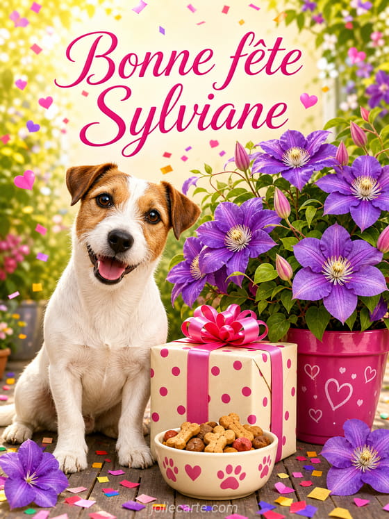 Carte bonne fête Sylviane