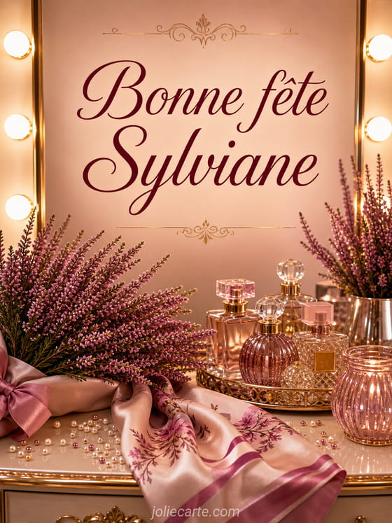 Carte bonne fête Sylviane