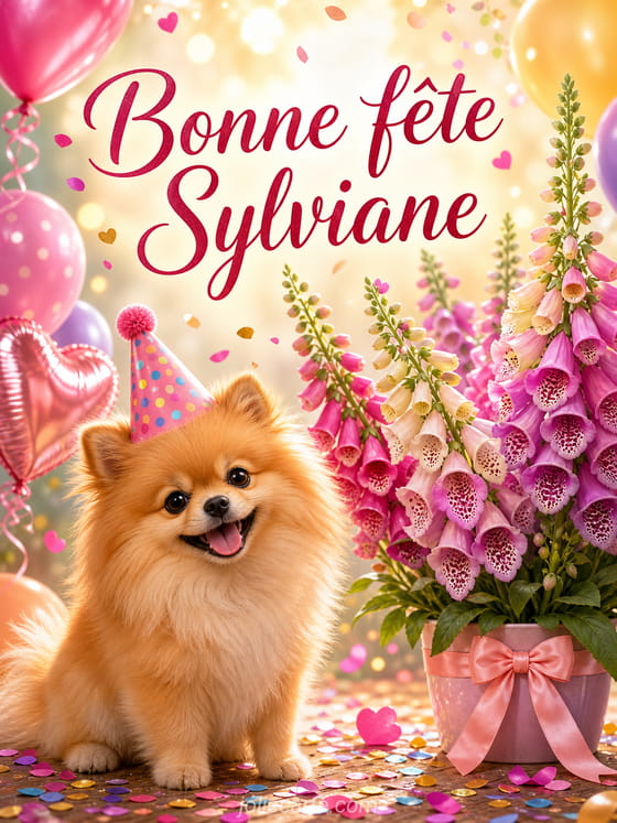 Carte bonne fête Sylviane