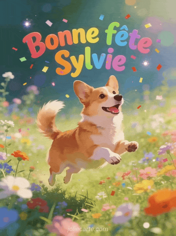 Bonne fête Sylvie - Sylvie gif bonne fete gratuit