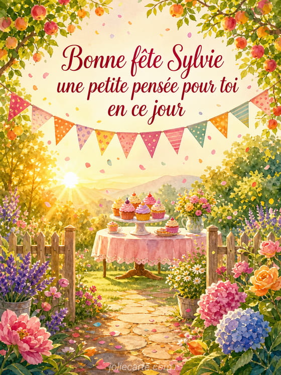 Carte bonne fête Sylvie