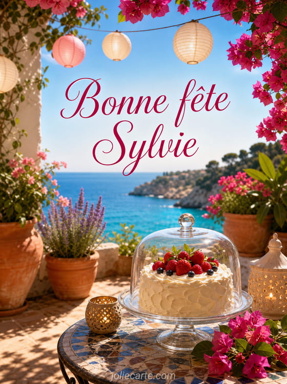Carte bonne fête Sylvie