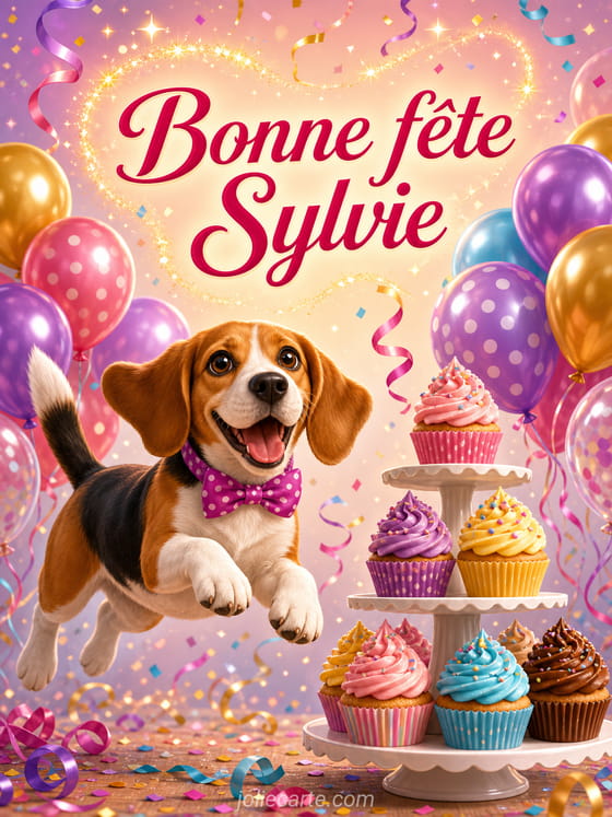 Carte bonne fête Sylvie