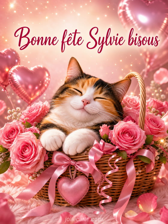 Carte bonne fête Sylvie