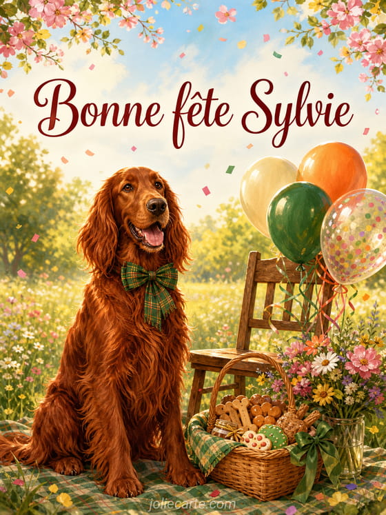 Carte bonne fête Sylvie