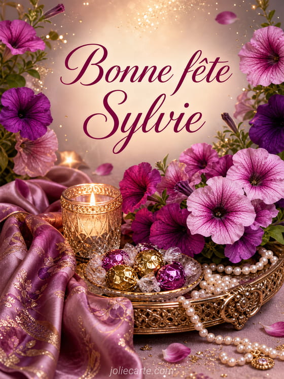 Carte bonne fête Sylvie
