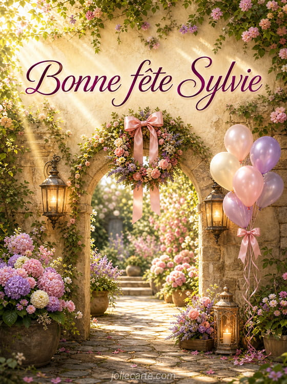 Carte bonne fête Sylvie
