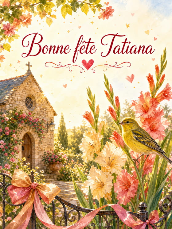 Carte bonne fête Tatiana
