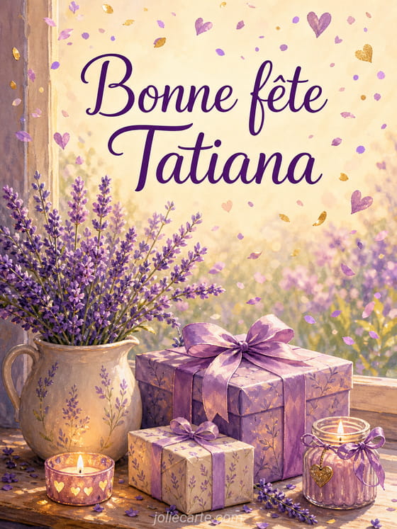 Carte bonne fête Tatiana