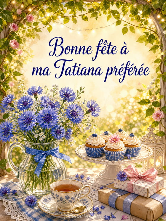 Carte bonne fête Tatiana