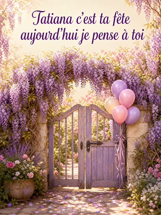 Carte bonne fête Tatiana