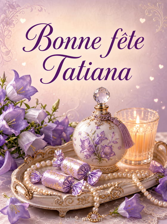 Carte bonne fête Tatiana
