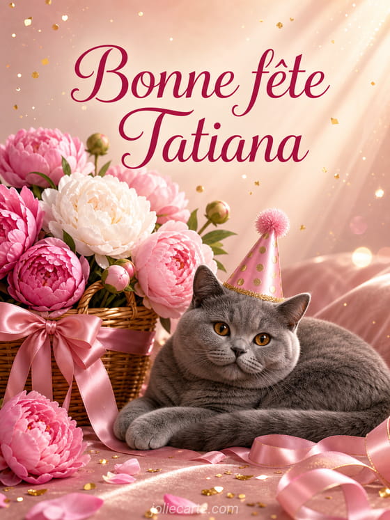 Carte bonne fête Tatiana