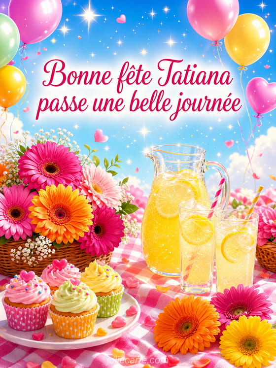 Carte bonne fête Tatiana