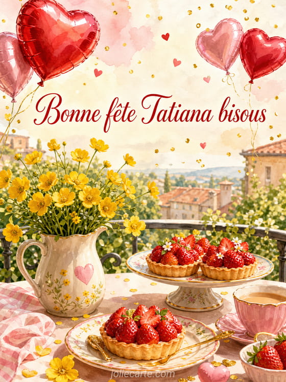 Carte bonne fête Tatiana