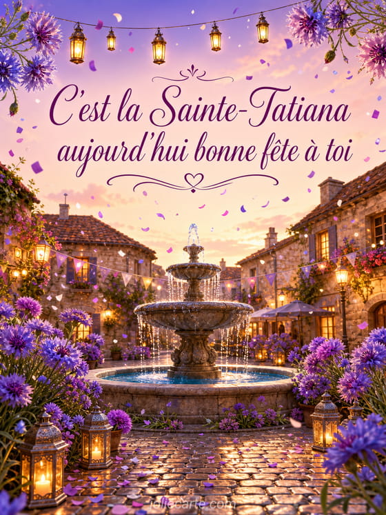 Carte bonne fête Tatiana