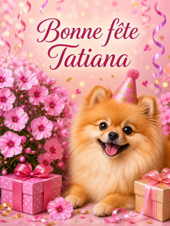 Carte bonne fête Tatiana