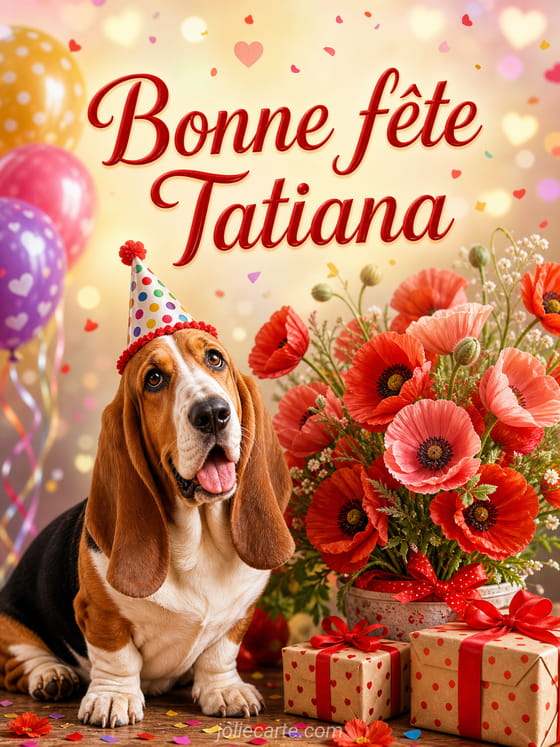 Carte bonne fête Tatiana