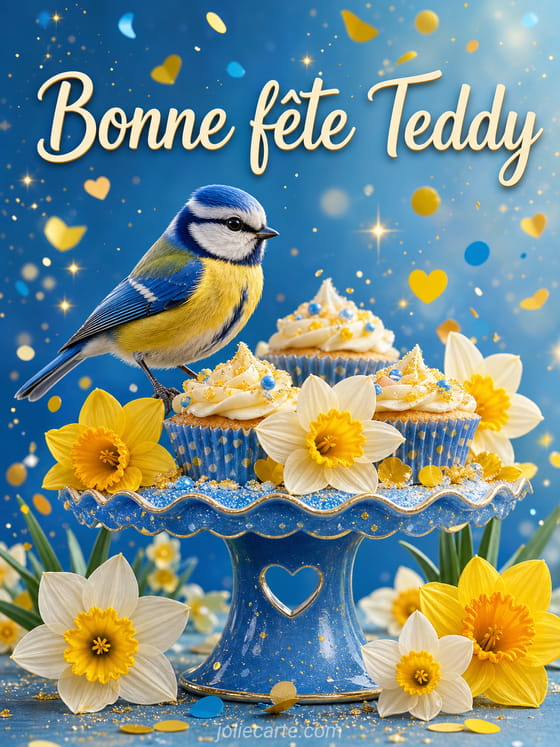 Carte bonne fĂȘte Teddy