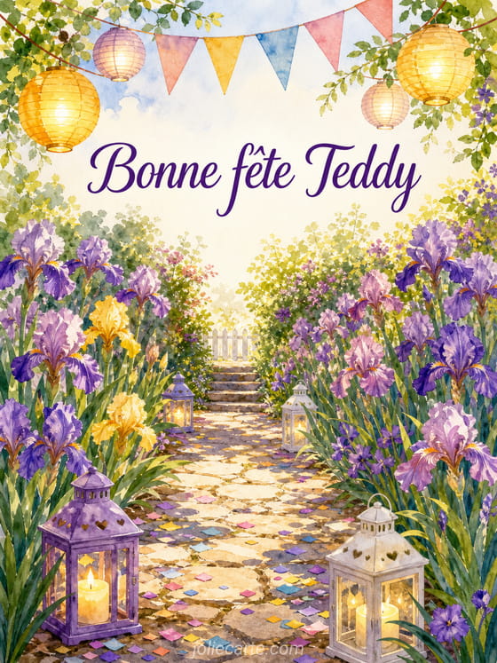 Carte bonne fĂȘte Teddy