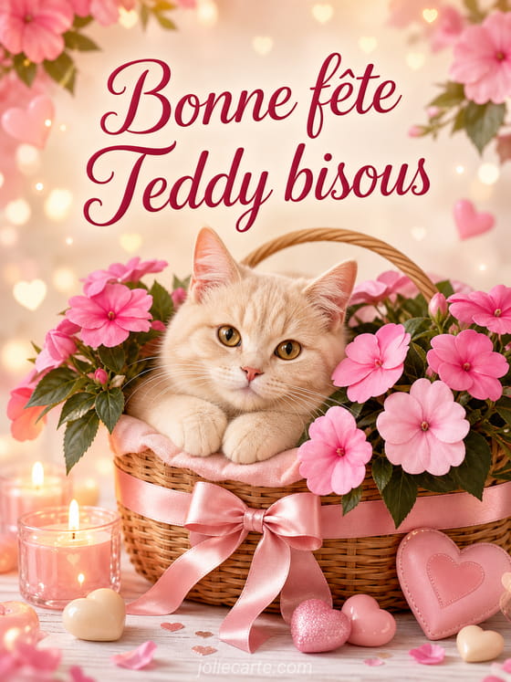 Carte bonne fĂȘte Teddy