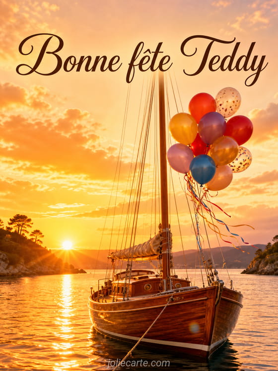 Carte bonne fĂȘte Teddy