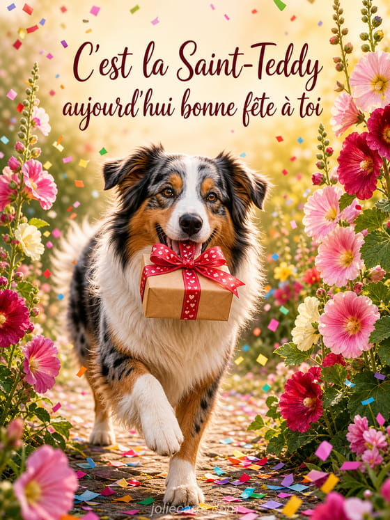 Carte bonne fĂȘte Teddy