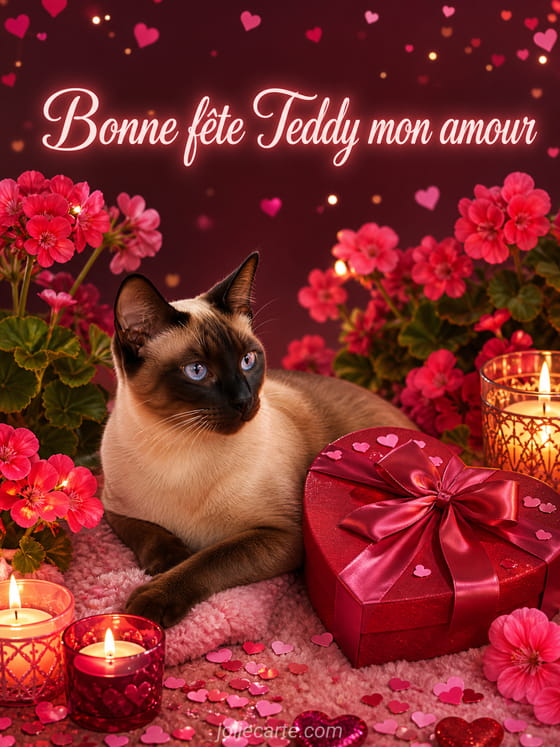 Carte bonne fĂȘte Teddy