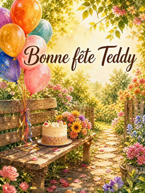 Carte bonne fĂȘte Teddy