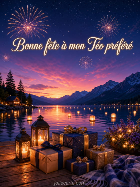 Carte bonne fĂȘte TĂ©o