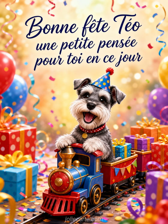 Carte bonne fĂȘte TĂ©o