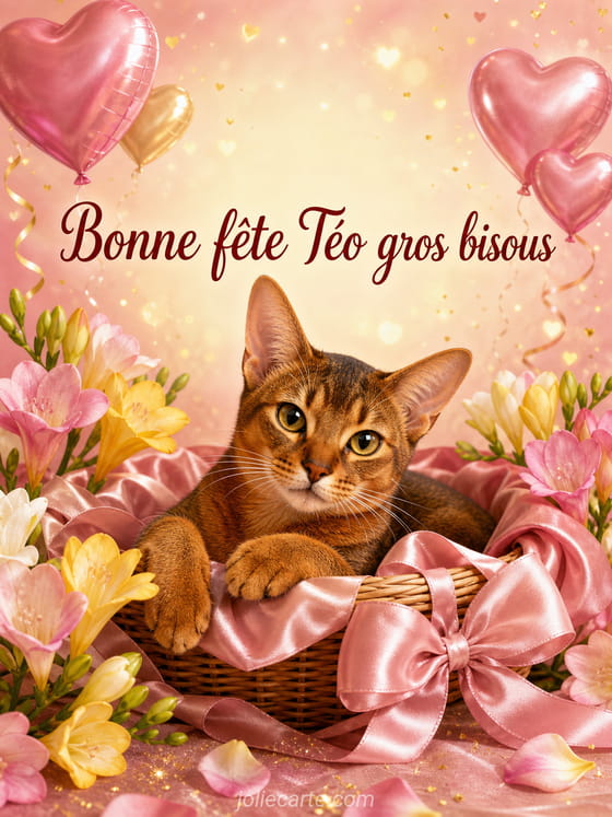Carte bonne fĂȘte TĂ©o