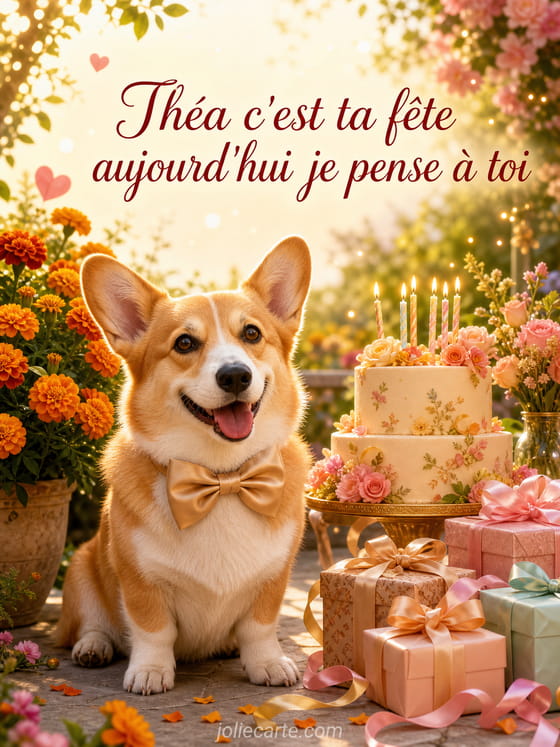 Carte bonne fĂȘte ThĂ©a